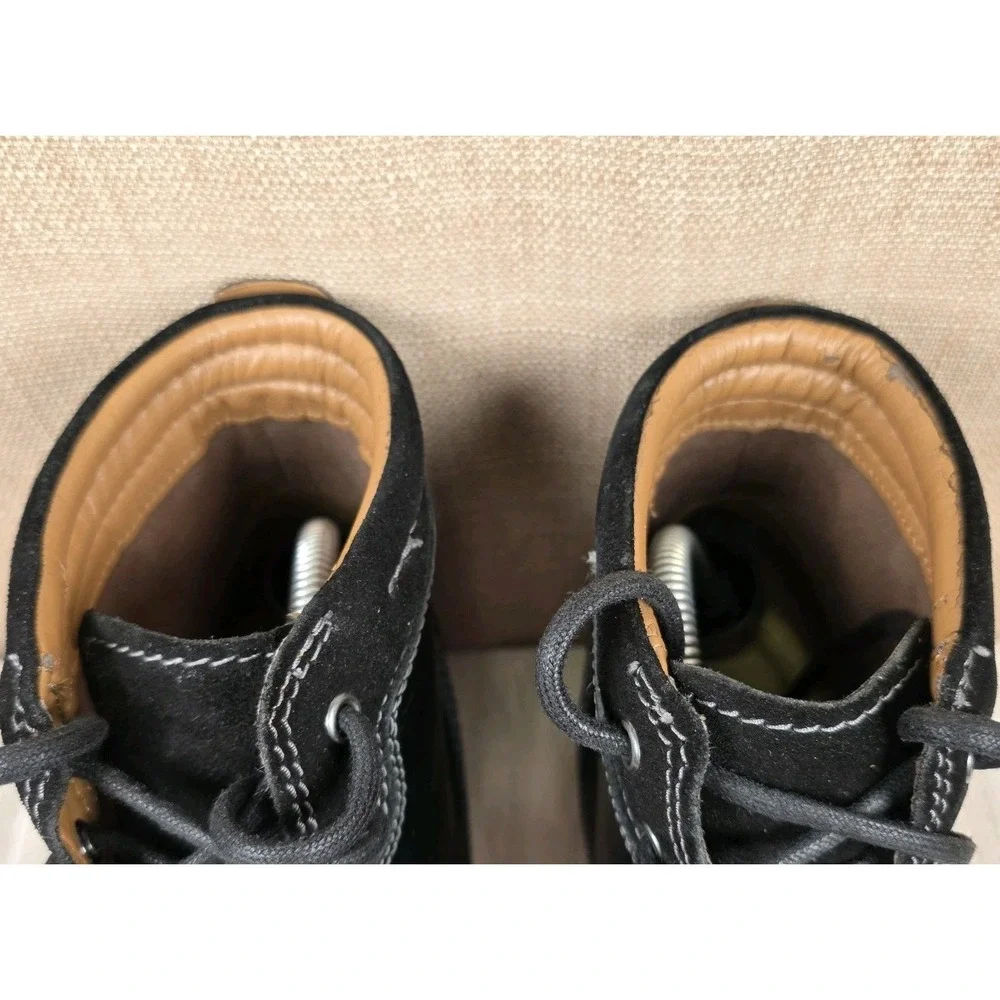 Clarks Men's Devington Hi Chukka Tobacco Boots Black Leather Wingtip US Size 9M